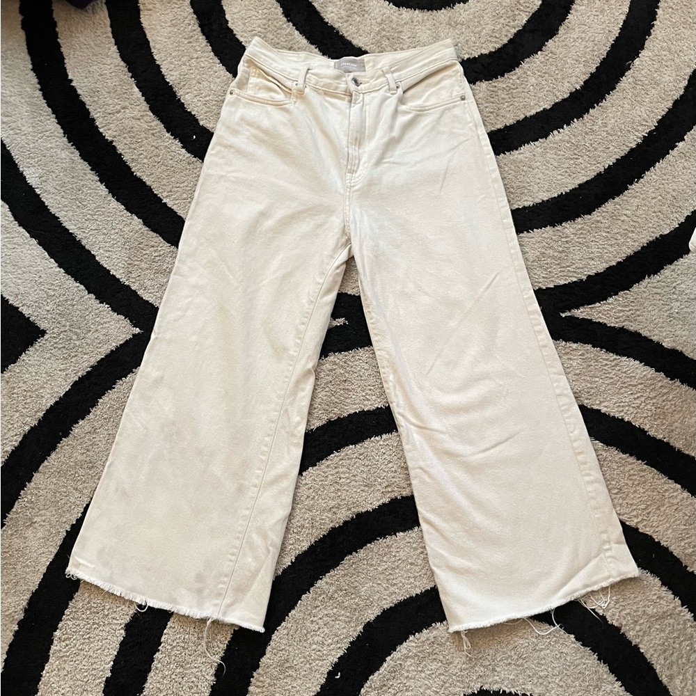 Everlane White Wide Leg Jeans